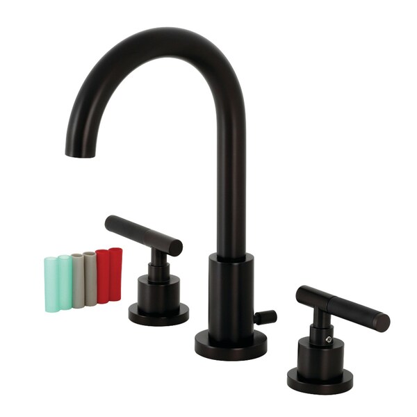 Fauceture FSC8925CKL Kaiser Widespread Bathroom Faucet W/ Brass Pop-Up, Bronze FSC8925CKL - main